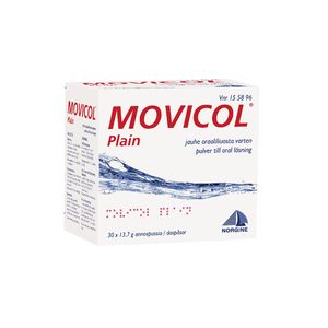MOVICOL PLAIN jauhe oraaliliuosta varten, annospussi 30 kpl