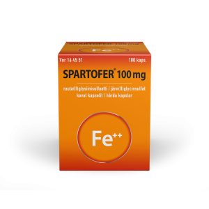 SPARTOFER kapseli, kova 100 mg 100 fol