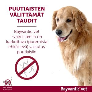 BAYVANTIC VET paikallisvaleluliuos 2000/400 mg koirille 25–40 kg 4 x 4 ml