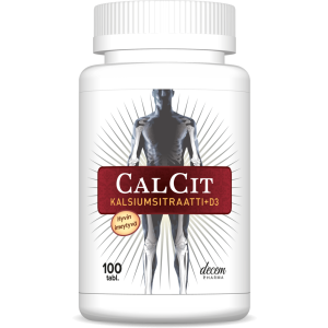 CalCit kalsiumsitraatti + D3-vitamiini 500mg/15mikrog 100 TABL