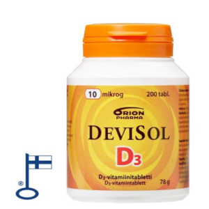 Devisol 10 mikrog imeskelytabletti 200 kpl
