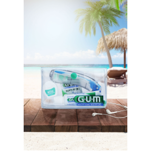 GUM ORIGINAL WHITE TRAVEL KIT HARJA,TAHNA,LANKA,SOFT PICKS 1 KPL