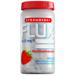 Flux Strawberry fluoritabletti 250 mikrog 300 imeskelytabl