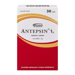 ANTEPSIN tabletti 1 g 30 fol