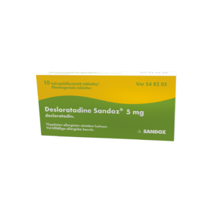 DESLORATADINE SANDOZ tabletti, kalvopäällysteinen 5 mg 30 fol