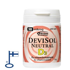 Devisol Neutral 50 mikrog nieltävä 200 tabl