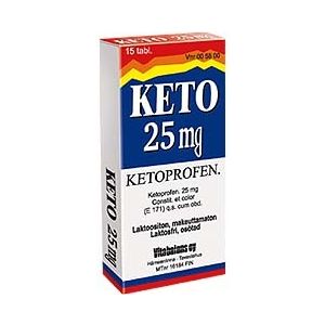 KETO tabletti, kalvopäällysteinen 25 mg 15 fol