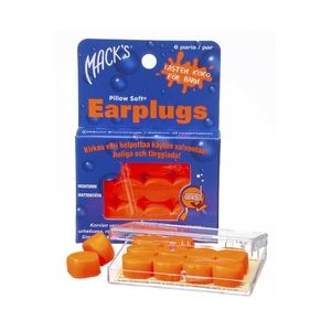 Macks silikonikorvasuoja lapsille oranssi 6 paria