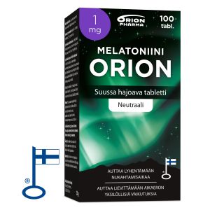 Melatoniini Orion 1 mg suussa hajoava 100 tabl