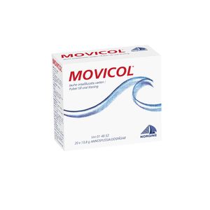 MOVICOL jauhe oraaliliuosta varten, annospussi 100 kpl