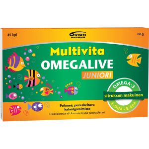 Multivita Omegalive Juniori 45 geelitabl