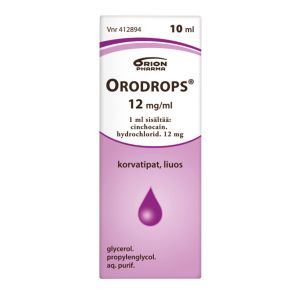 ORODROPS korvatipat, liuos 12 mg/ml 10 ml