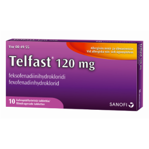 TELFAST tabletti, kalvopäällysteinen 120 mg 10 fol