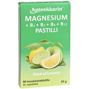 Apteekkarin Magnesium+ B pastilli 30 kpl