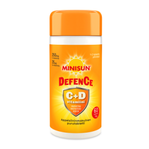 Minisun Defence C+D-vitamiini 60 PURUTABL