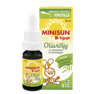 Minisun D-vitamiini Oliiviöljy tipat 10 ML