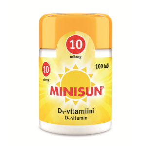 Minisun D-vitamiini 10 mikrog 100 purutabl