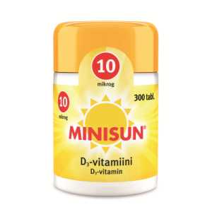 Minisun D-vitamiini 10 mikrog 300 purutabl