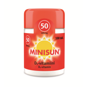 Minisun D-vitamiini 50 mikrog 100 purutabl