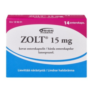 ZOLT enterokapseli, kova 15 mg 14 fol
