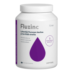Apteq Fluzinc mustaherukka 72 tabl