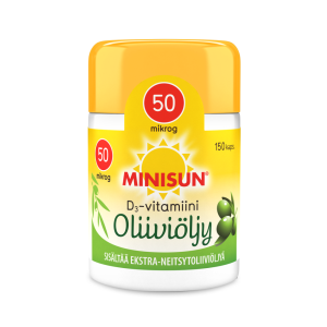 Minisun D-vitamiini Oliiviöljy 50 mikrog 150 KPL