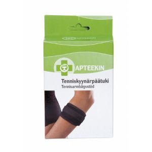 APTEEKKI Tenniskyynärpäätuki (yksi koko) musta 1 kpl