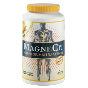 MagneCit Magnesiumsitraatti+B6-vitamiini 100 purutabl