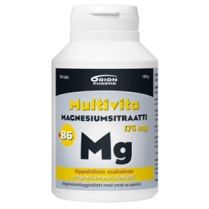 Multivita Magnesiumsitraatti +B6 appelsiini 80 purutabl