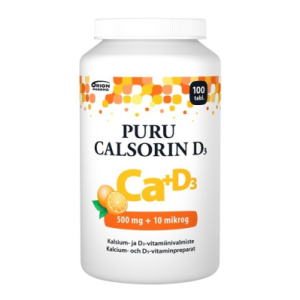 Puru Calsorin D3 500 mg + 10 mikrog 100 purutabl
