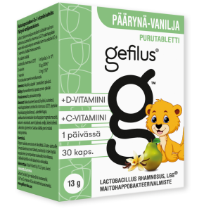 Gefilus + D Päärynä Puru tabl 30 kpl