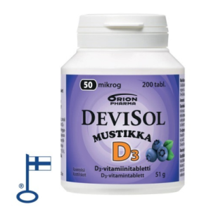 Devisol Mustikka 50 mikrog imeskelytabletti 200 kpl