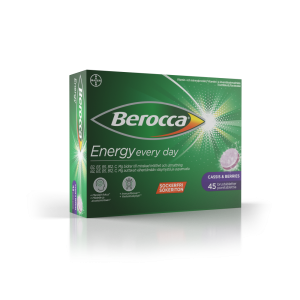Berocca Energy Cassis ja Berries poretabletti 45 kpl