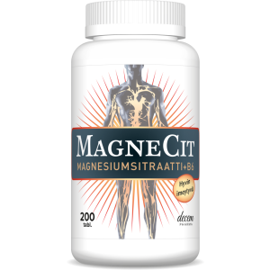 MagneCit Magnesiumsitraatti + B6-vitamiini 200 tabl