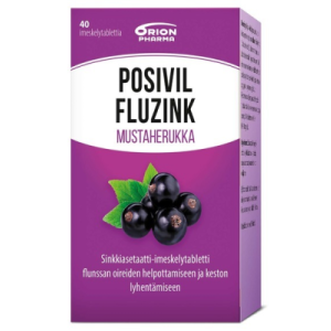 POSIVIL FLUZINK MUSTAHERUKKA IMESKELYTABLETTI 40 TABL