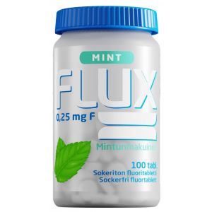 Flux Mint fluoritabletti 250 mikrog 100 sugtabletter, 36 g