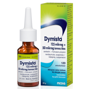 DYMISTA nenäsumute, suspensio 125/50 mikrog/annos 120 annosta