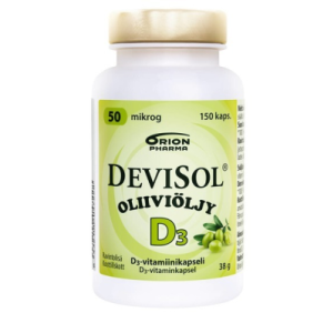 Devisol Oliiviöljy 50 mikrog 150 kaps