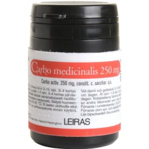 CARBO MEDICINALIS tabletti 250 mg 50 kpl