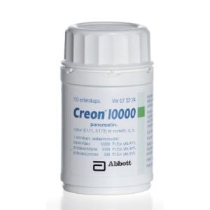 CREON 10 000 enterokapseli, kova 100 kpl