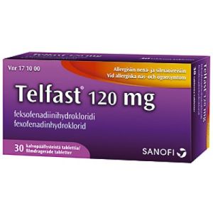 TELFAST tabletti, kalvopäällysteinen 120 mg 30 fol