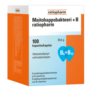Maitohappobakteeri + B ratiopharm 100 kaps