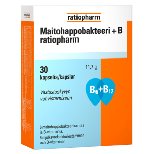 Maitohappobakteeri + B ratiopharm 30 kaps