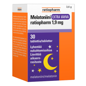 Melatoniini Extra Vahva ratiopharm 1,9 mg 30 tabl
