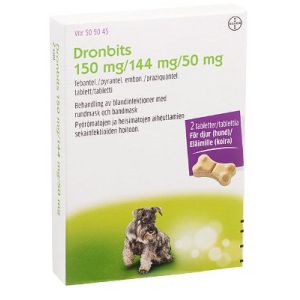 DRONBITS tabletti 150 mg / 144 mg / 50 mg 2 fol