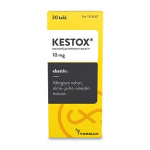 KESTOX tabletti, kalvopäällysteinen 10 mg 30 fol