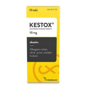 KESTOX tabletti, kalvopäällysteinen 10 mg 10 fol