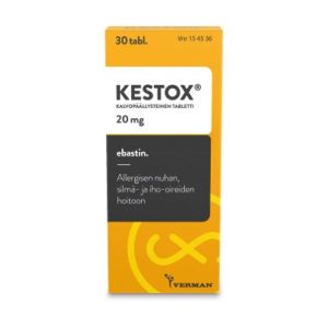 KESTOX tabletti, kalvopäällysteinen 20 mg 30 fol
