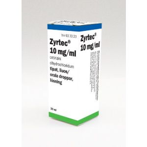 ZYRTEC tipat, liuos 10 mg/ml 20 ml