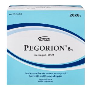 PEGORION jauhe oraaliliuosta varten, annospussi 6 g 20 x 6 g